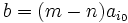 b = (m-n)a_{i_0}