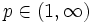 p \in (1, \infty)
